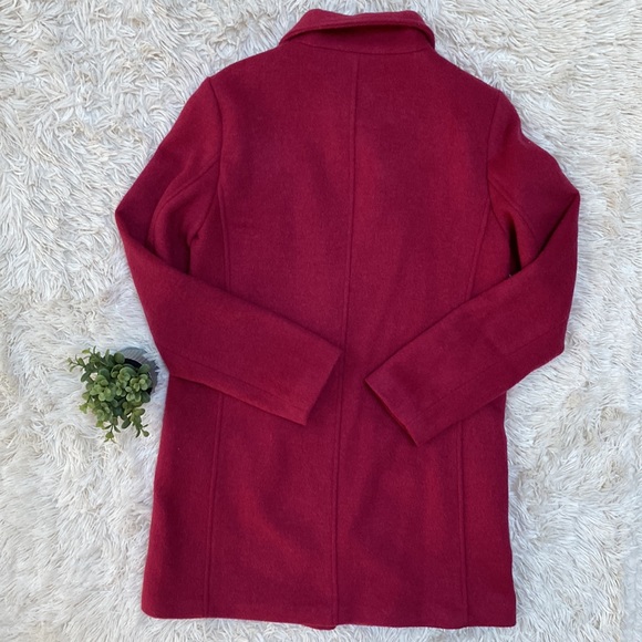 🎉HP🎉 Loft Wool Blend Moto Coat 💗 Raspberry - Picture 7 of 16